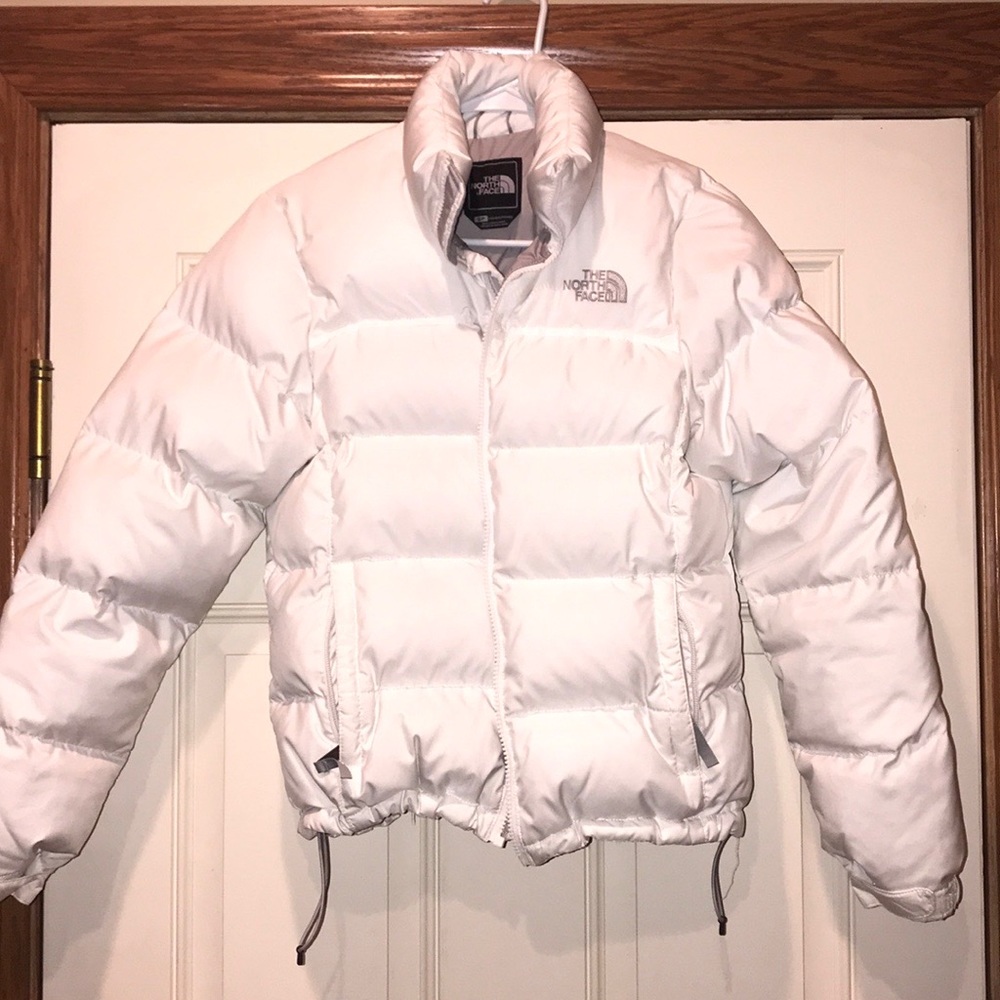Women NorthFace White Puffer Jacket small